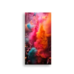 GENERICO - Cuadro Abstracto Vibrantes Colores Del Festival 60x120 Cm