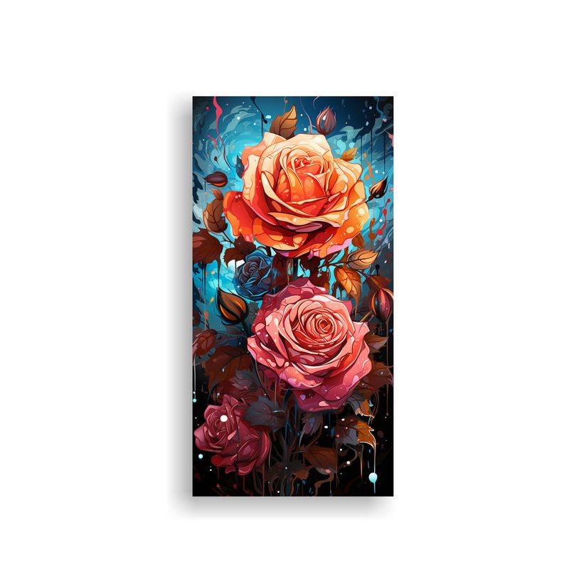 GENERICO - Pinturas Decorativas En Estilo Graffiti Con Fondo 30x60 Cm