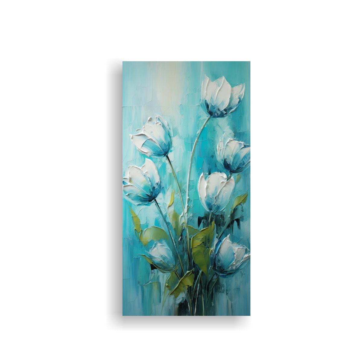 GENERICO - Pintura En Lienzo De Tulipanes Turquesa 60x120 Cm