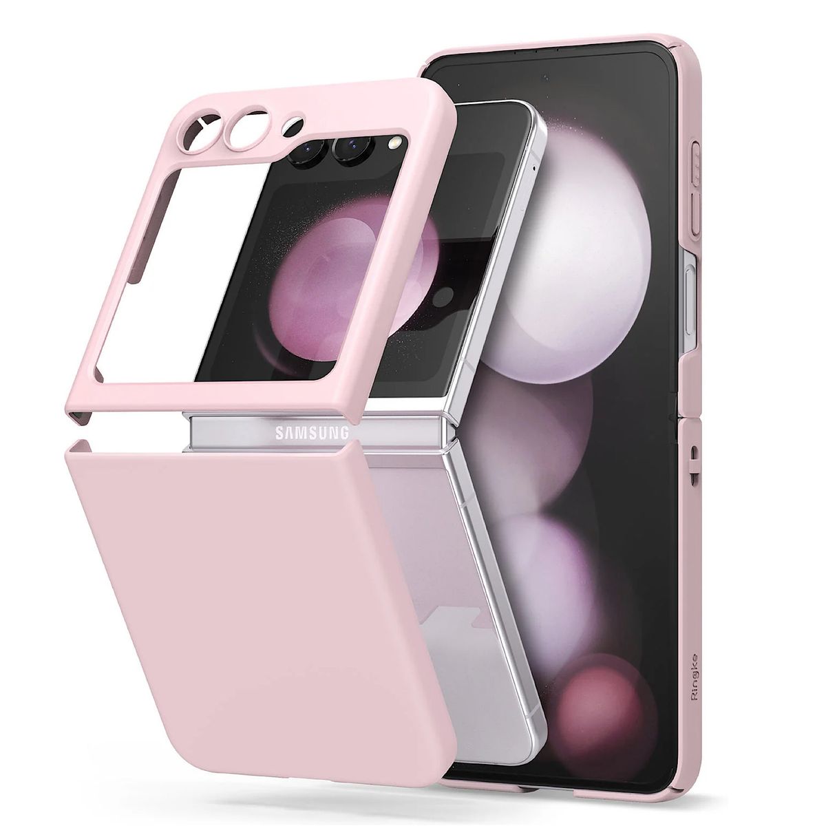 GENERICO - Carcasa Ringke Slim Para Samsung Z Flip 5 - Rosado