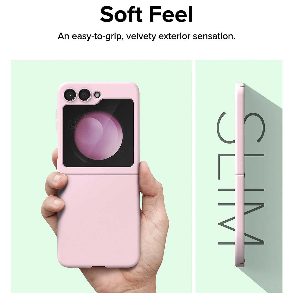 GENERICO - Carcasa Ringke Slim Para Samsung Z Flip 5 - Rosado