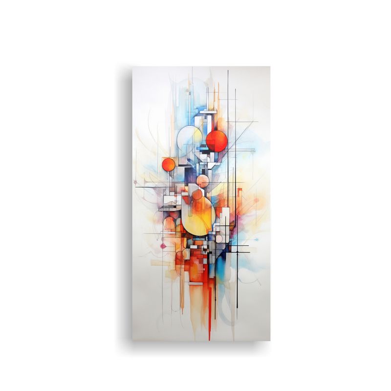 GENERICO - Cuadros Abstractos De Acuarelas Para Sala 80x160 Cm