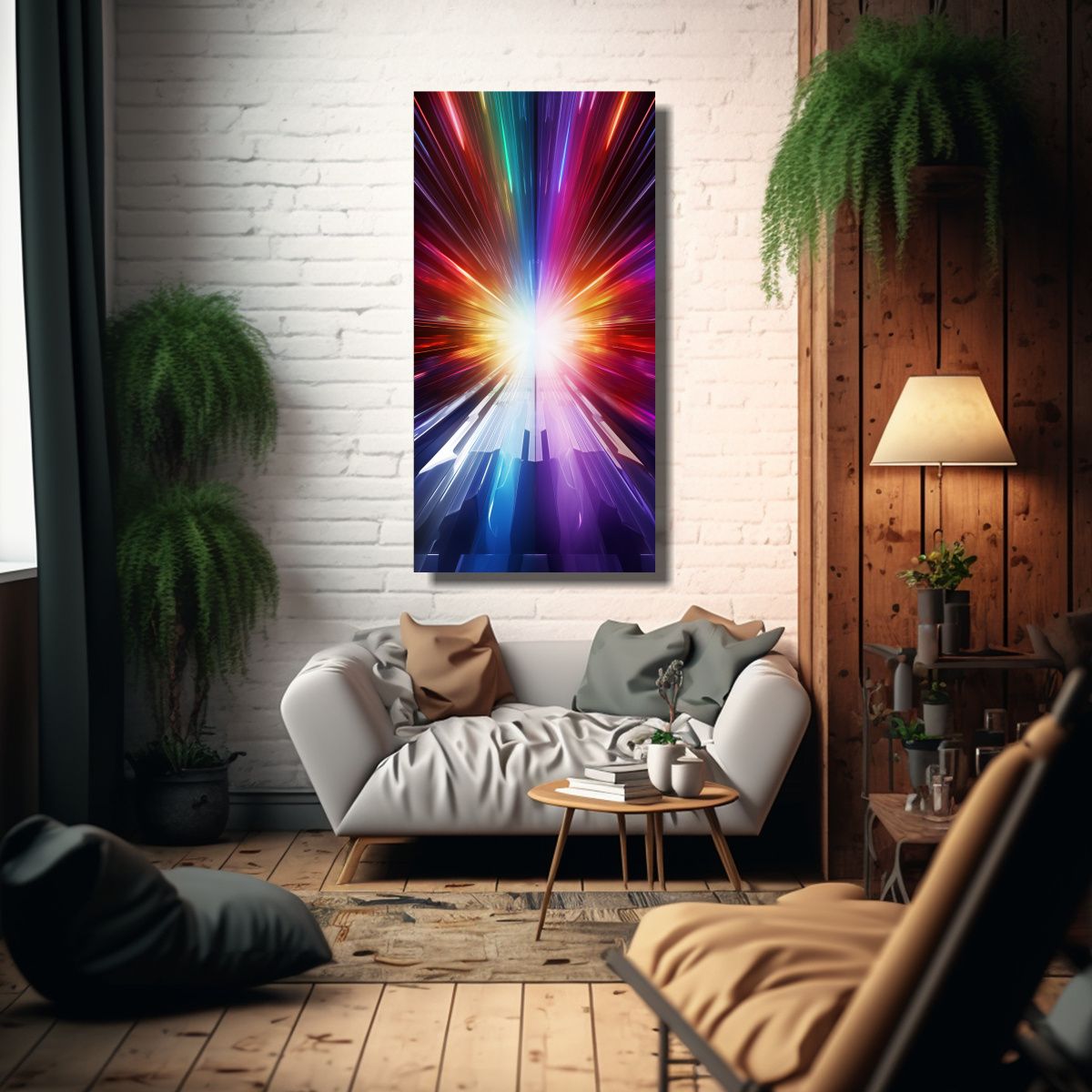 GENERICO - Cuadro Abstracto De Fotografía En Bastidor De 60x120 Cm