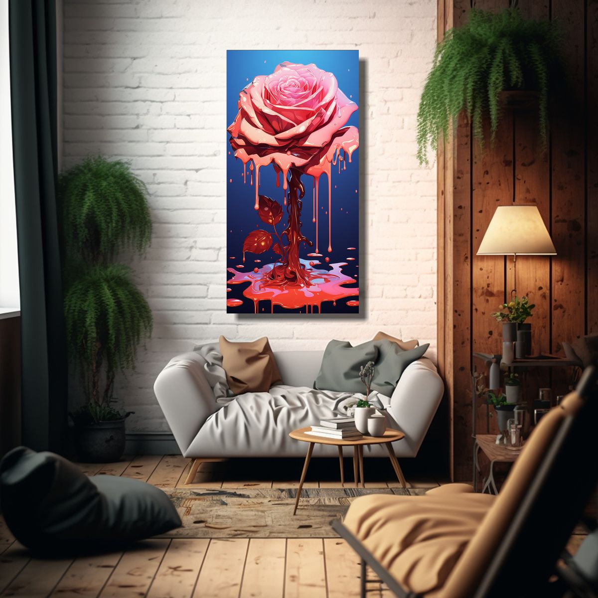 GENERICO - Cuadro Decorativo Moderno De Lienzo Armonía De 30x60 Cm