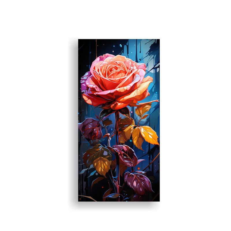 GENERICO - Cuadro Vintage Regalo Rose Bud Pop Art Para 80x160 Cm