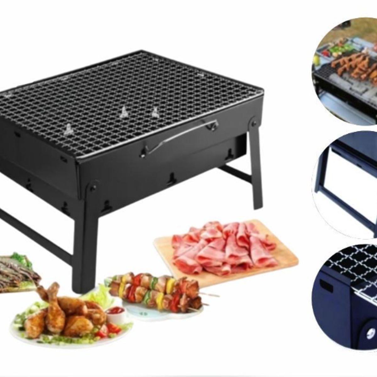 GENERICO - Parrillera BBQ Plegable Para Camping 35cm
