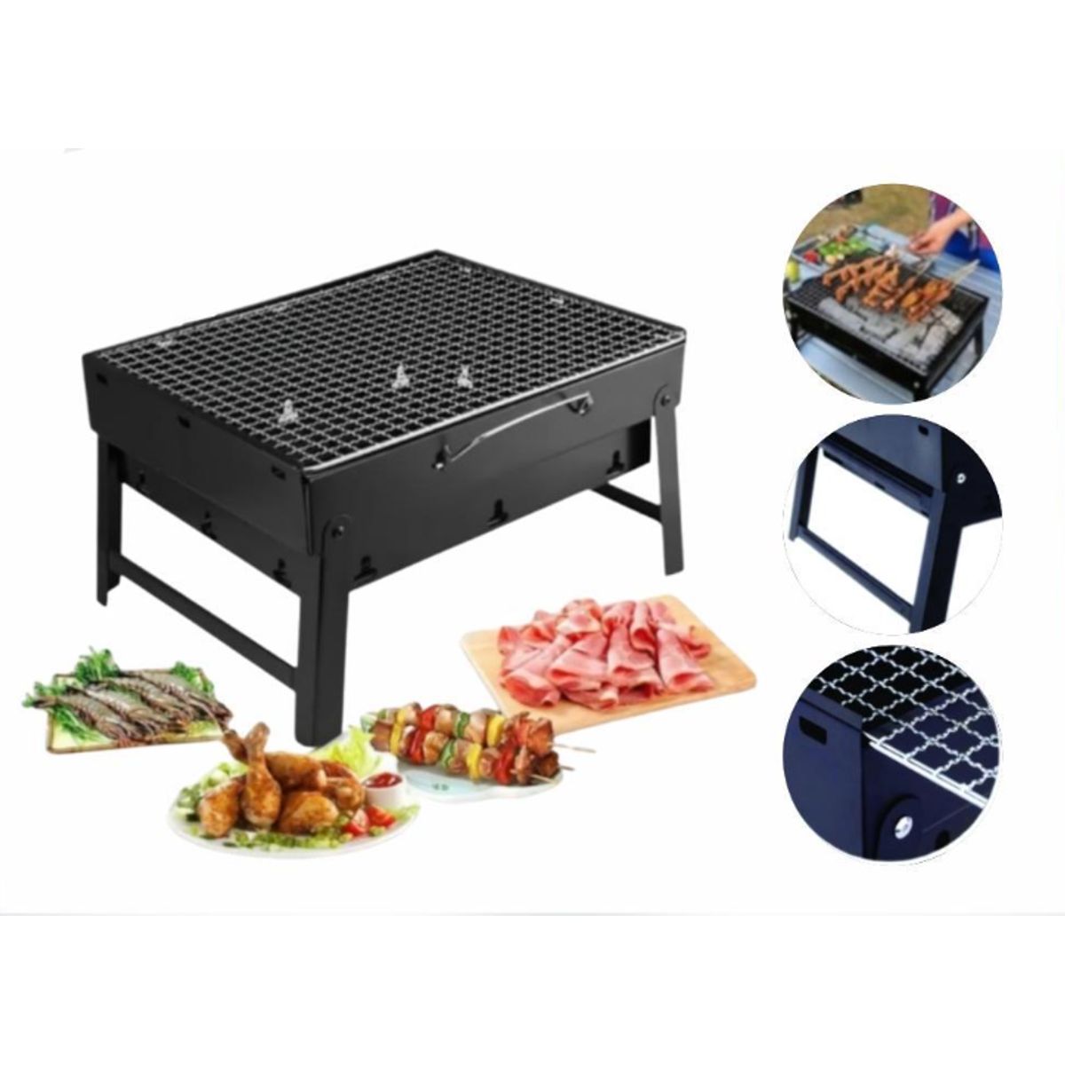 GENERICO - Parrillera BBQ Plegable Para Camping 35cm