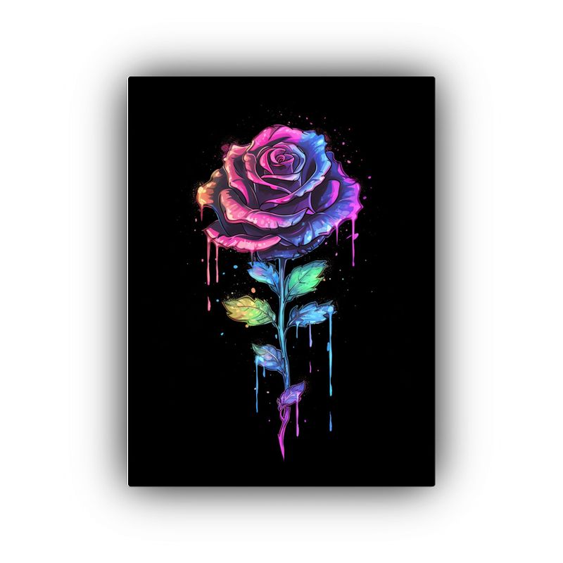 GENERICO - Cuadro Moderno De Esquema De Pixel Art De Rosa 80x120 Cm