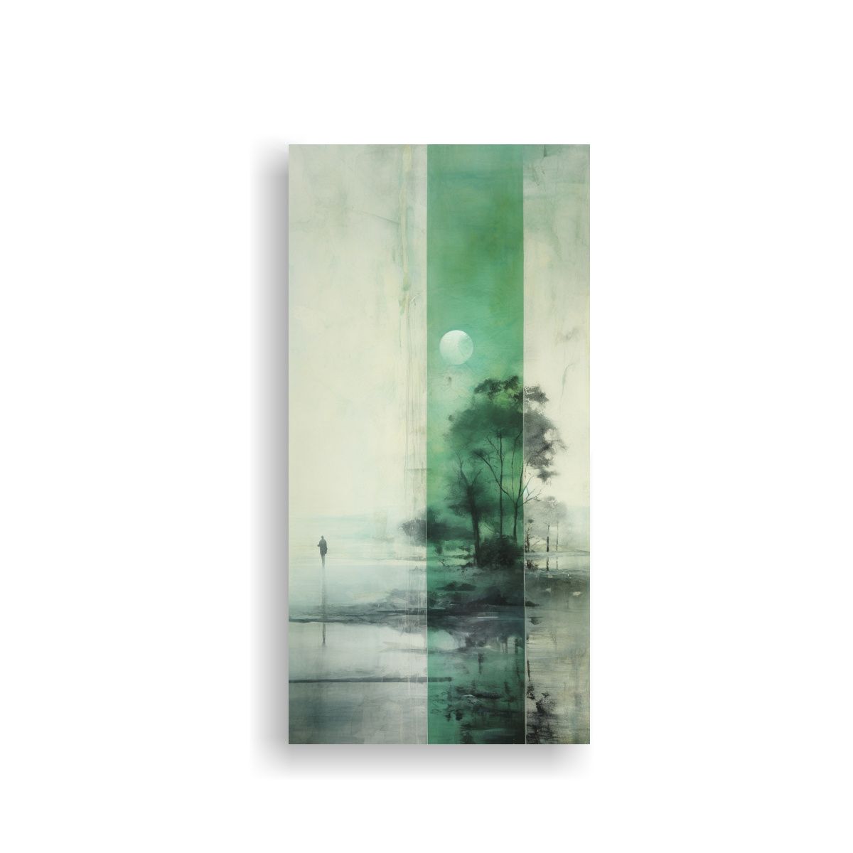 GENERICO - Pintura De Movimiento En Lienzo Con Composición 20x40 Cm