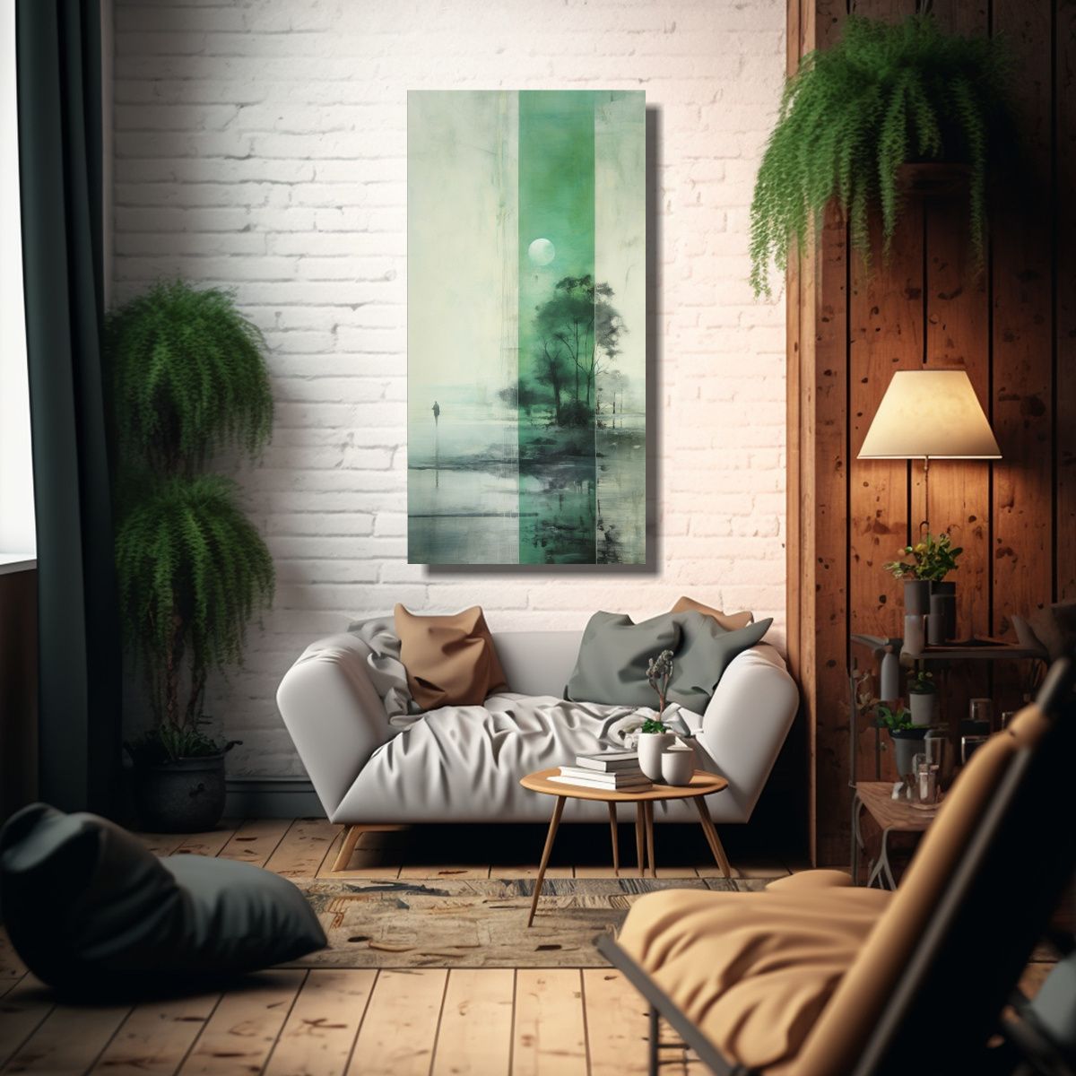 GENERICO - Pintura De Movimiento En Lienzo Con Composición 20x40 Cm