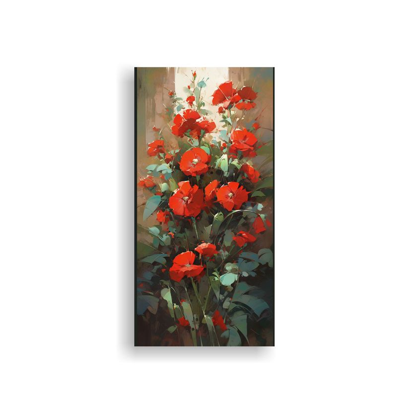 GENERICO - Pintura En Bastidor Vertical Flores En Color 20x40 Cm