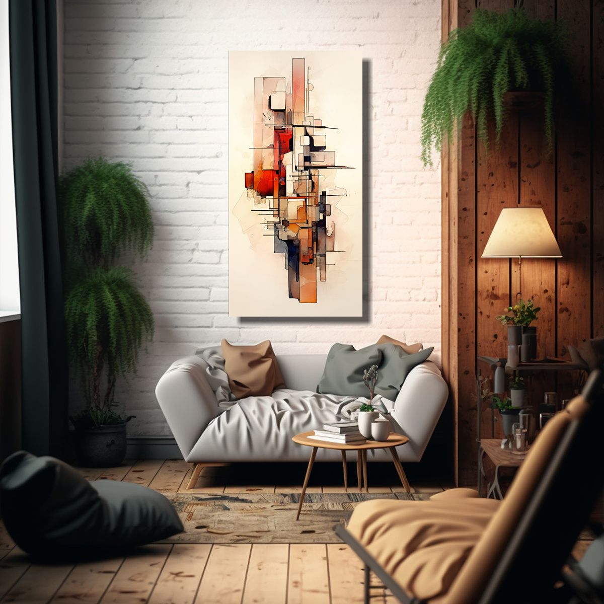 GENERICO - Pinturas De Decoración Abstracta Surrealista 30x60 Cm