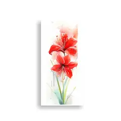 GENERICO - Pintura Decorativa Alegre De Amaryllis En 60x120 Cm