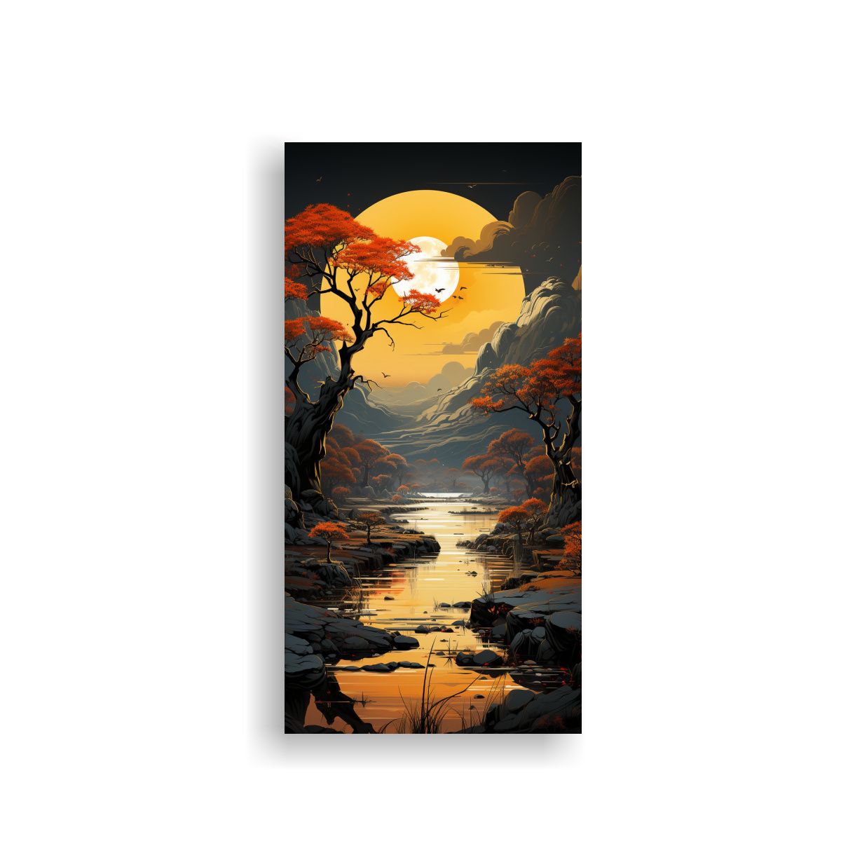 GENERICO - Pintura De Estética A Savanna And Desert Tree En 40x80 Cm.