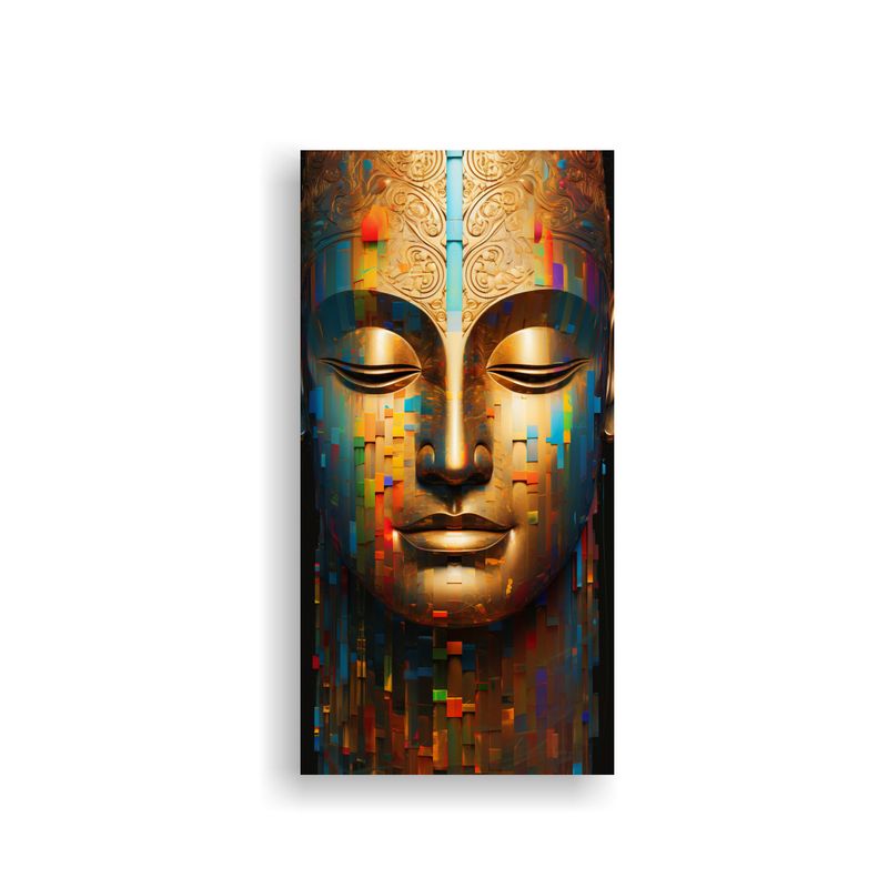 GENERICO - Arte De Pared Tela Sublimada Cocina Buda Rostro 80x160 Cm