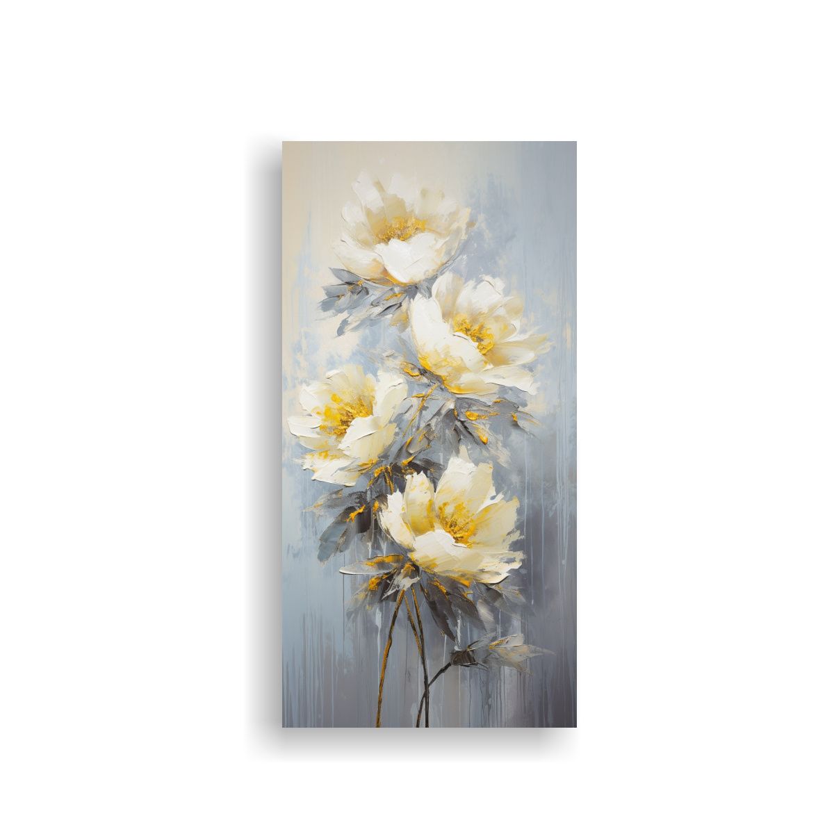 GENERICO - Cuadro Inspirador Arte Grafico De Peonías 30x60 Cm.