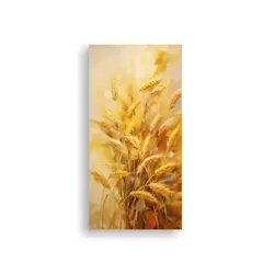 GENERICO - Pintura Abstracta De Hierbas En Grano Hermosa En 20x40 Cm