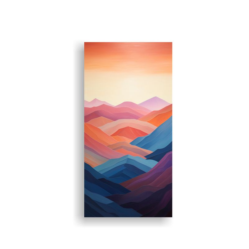 GENERICO - Pintura Decorativa Vertical Con Montañas 30x60 Cm