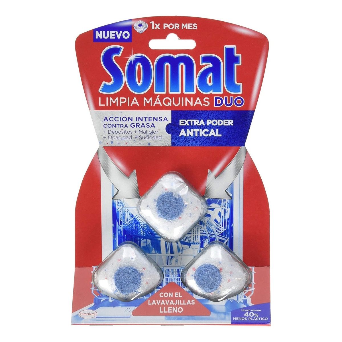 GENERICO - Limpia Lavavajillas Somat Pastillas Duo Power