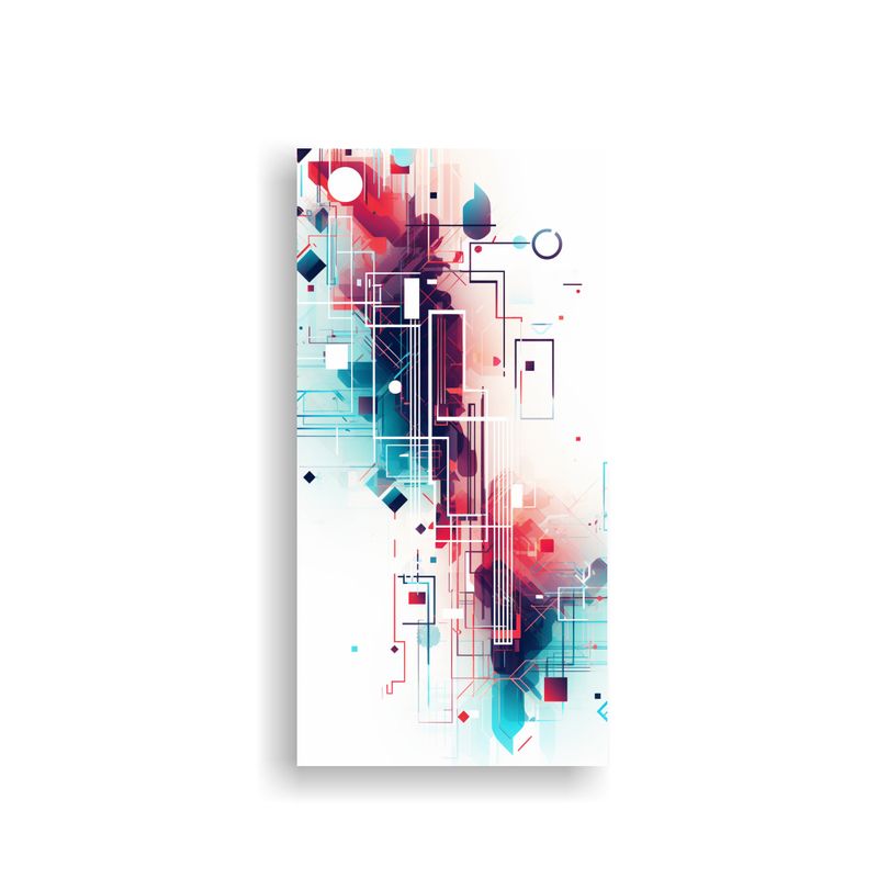 GENERICO - Lienzo Abstracto ATMJD87953 Con Gama De Colores 30x60 Cm