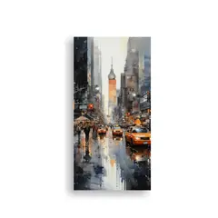 GENERICO - Cuadro Imagen Estilo Gris Champán De Nueva York 20x40 Cm