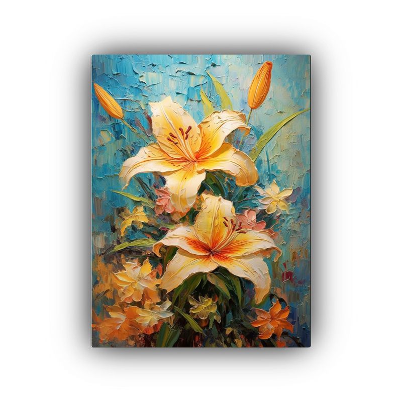 GENERICO - Cuadro De Regalo Aydin Lily Colorido Con Pigmento 80x120 Cm