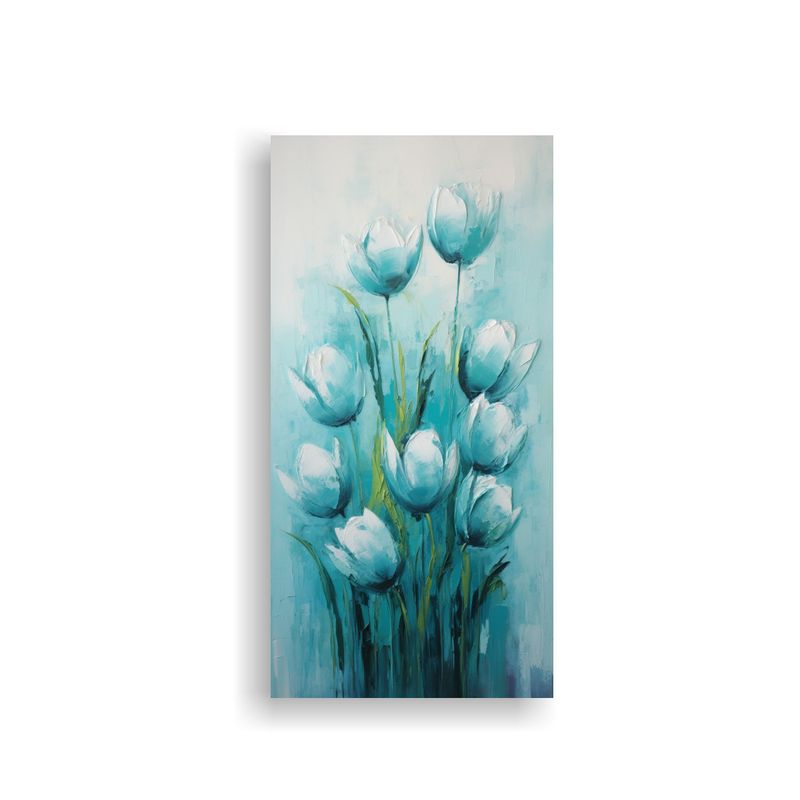 GENERICO - Tela En Bastidor Con Patrón Turquesa De 60x120 Cm