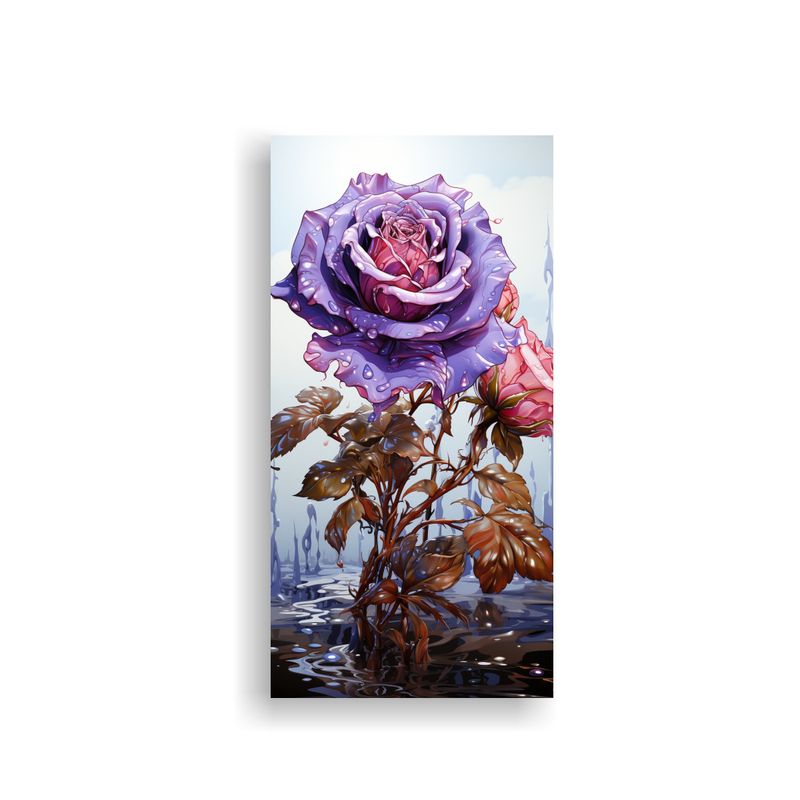 GENERICO - Cuadro Decorativo De Rosas Venenosas En Lienzo 80x160 Cm