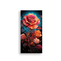 GENERICO - Cuadro Acuarela Estilo Graffiti Con Fondo Rosa Y 20x40 Cm
