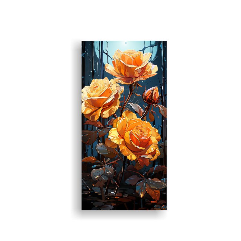 GENERICO - Pintura Decorativa De Tela Con Imagen De Rosa 30x60 Cm