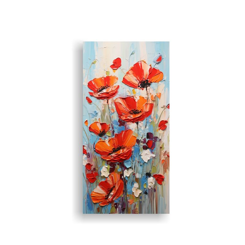 GENERICO - Lienzo De Tela Con Imagen Vibrante De Amapolas 80x160 Cm