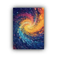 GENERICO - Lienzo De Tela Cuadro Única Espacio Vaporwave 80x120 Cm