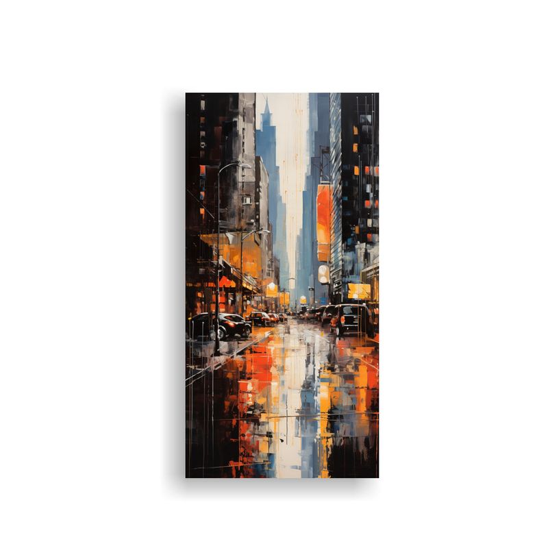GENERICO - Cuadro Juvenil Urbano De Reflejos Abstractos En 60x120 Cm