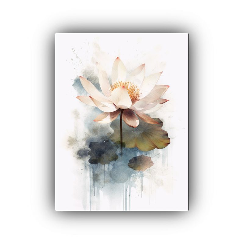 GENERICO - Cuadro Vanguardia Espacio Pintura Acuarela Flor 80x120 Cm