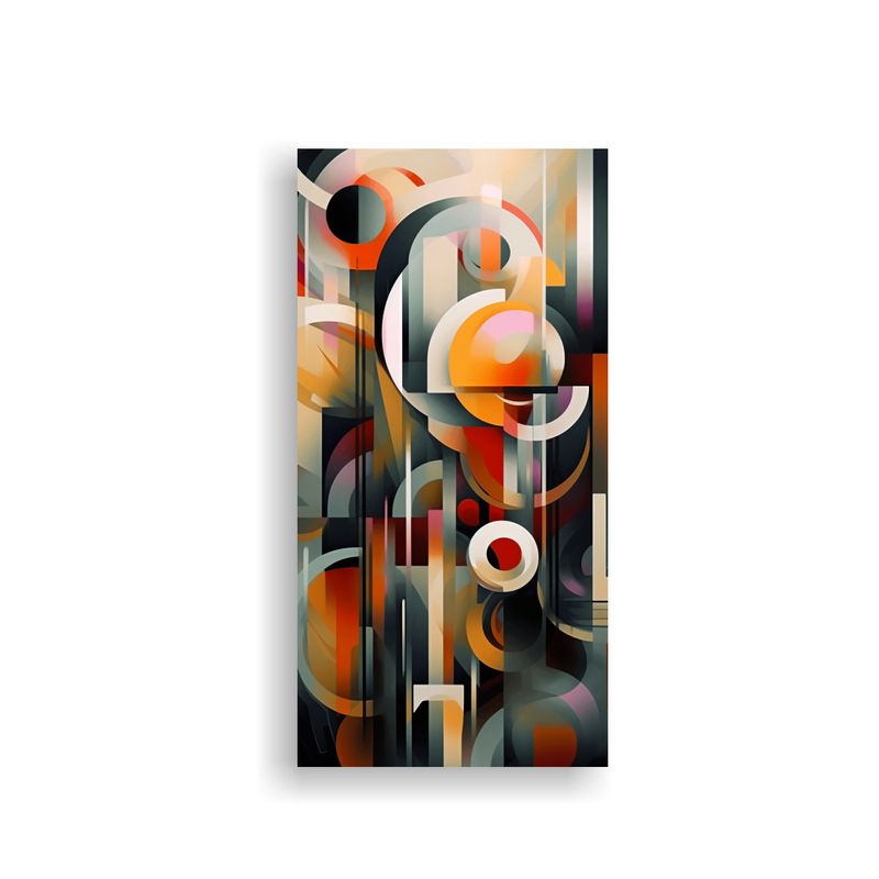GENERICO - Tela En Bastidor Salón De Arte Abstracto En Rojo 80x160 Cm