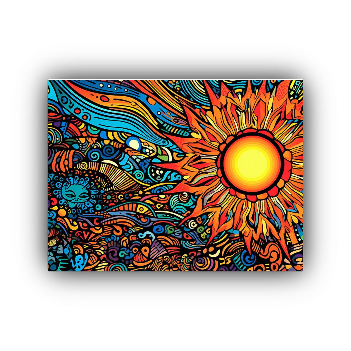 GENERICO - Impresión Arte Abstracto Psicodélico Venta 120x80 Cm.