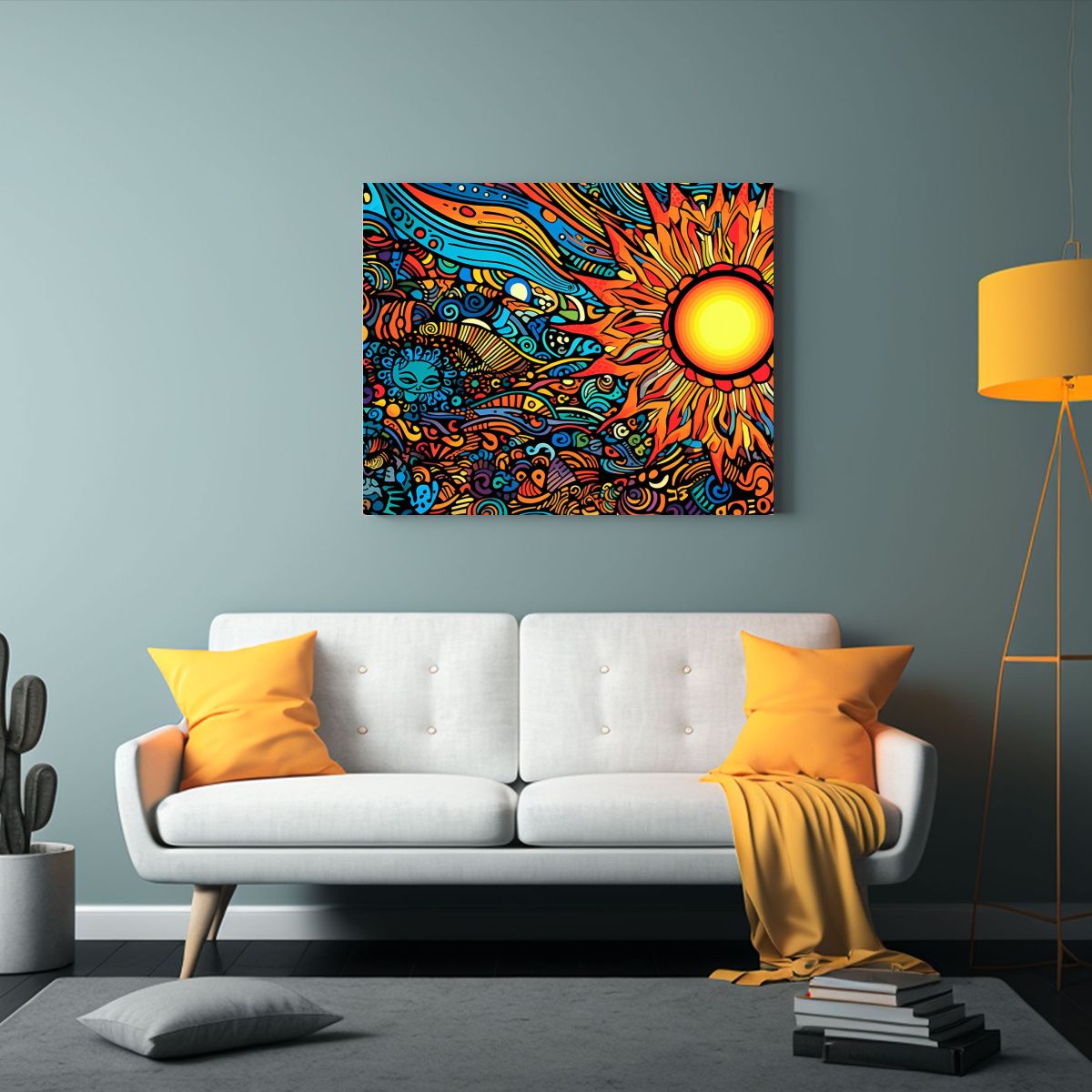 GENERICO - Impresión Arte Abstracto Psicodélico Venta 120x80 Cm.