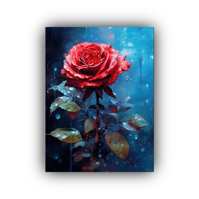 GENERICO - Cuadro De Baño En Composición De Rosas Rojas En 80x120 Cm