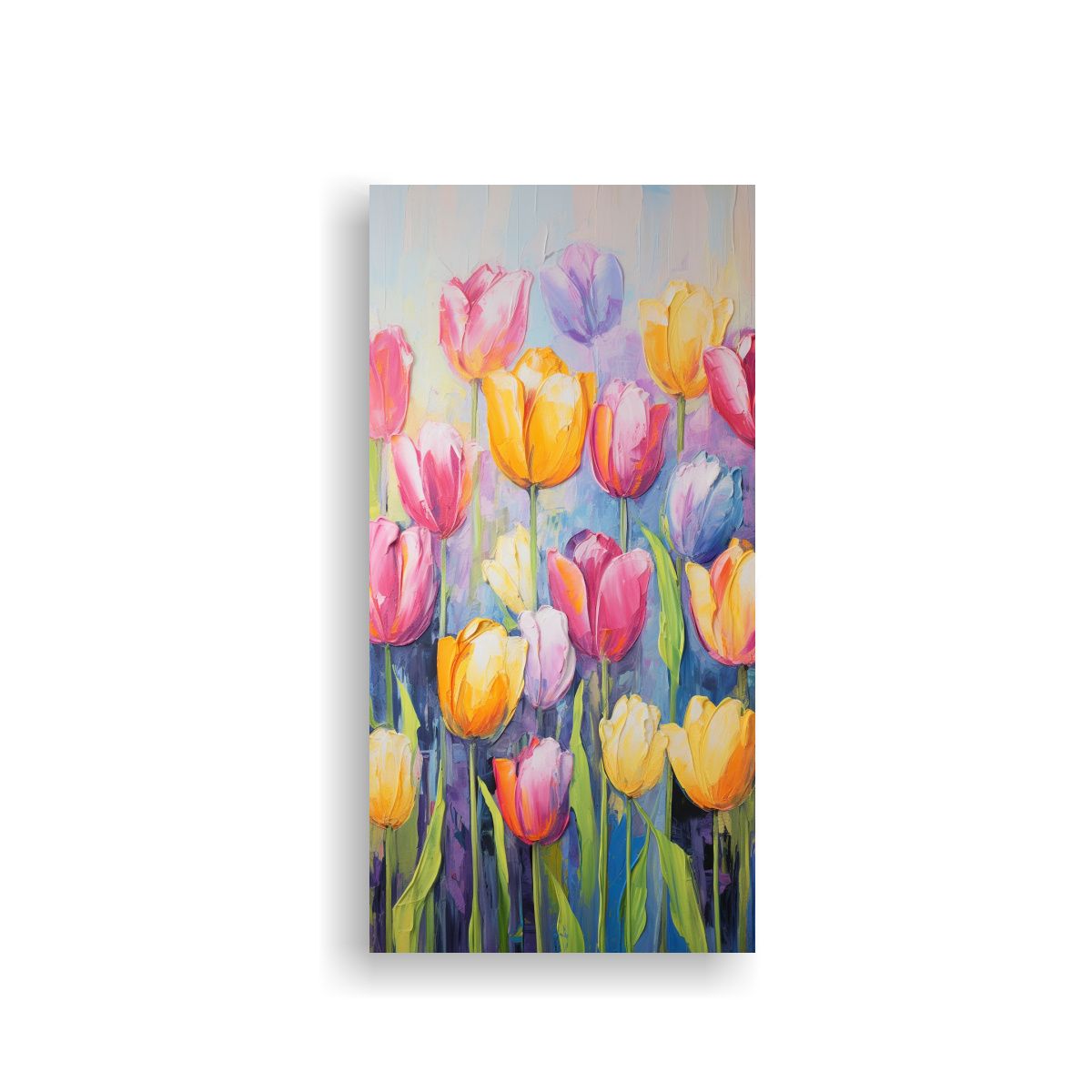 GENERICO - Arte De Pared Cuadro Impacto Visual Con Flores 50x100 Cm