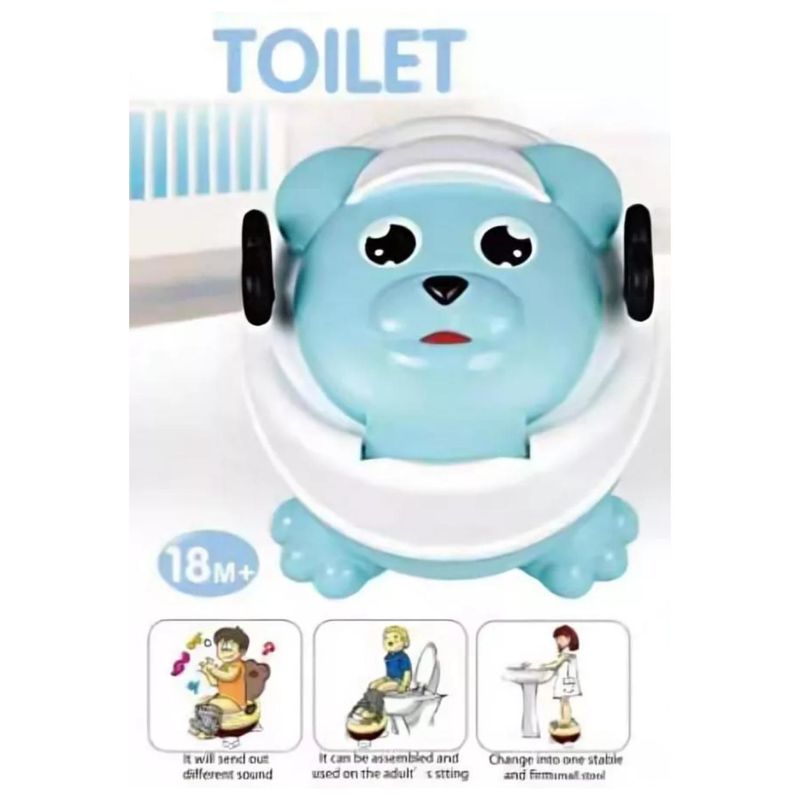 GENERICO - Pelela Bacinica Con Luces Y Musica Oso Azul Infantil