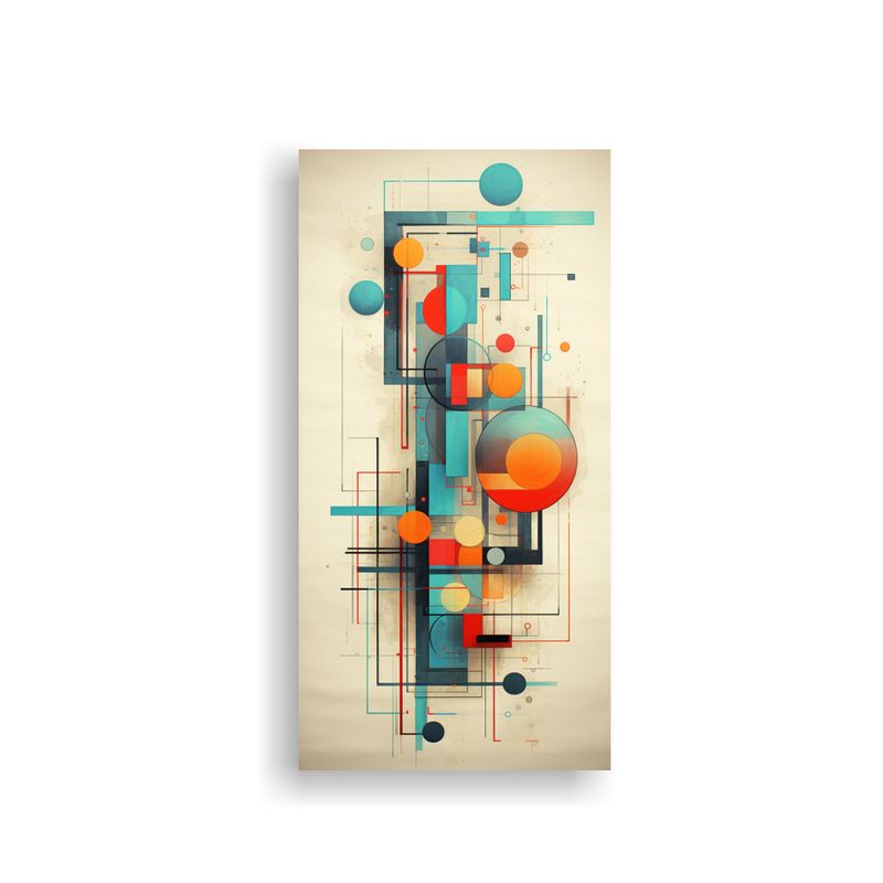 GENERICO - Cuadros Abstractos Geométricos Vintage Armonía 70x140 Cm
