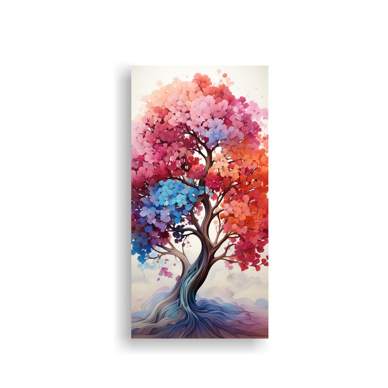 GENERICO - Cuadro Abstracto Arcoíris De árbol De Ocotillo 50x100 Cm