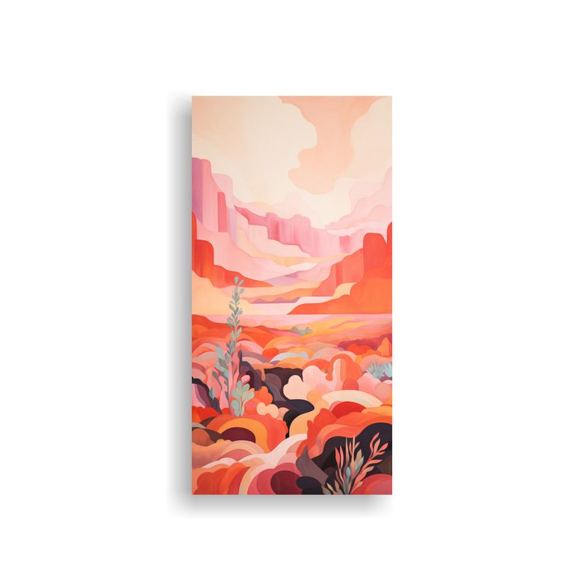 GENERICO - Cuadro Desert Vibes En Formas Abstractas 50x100 Cm