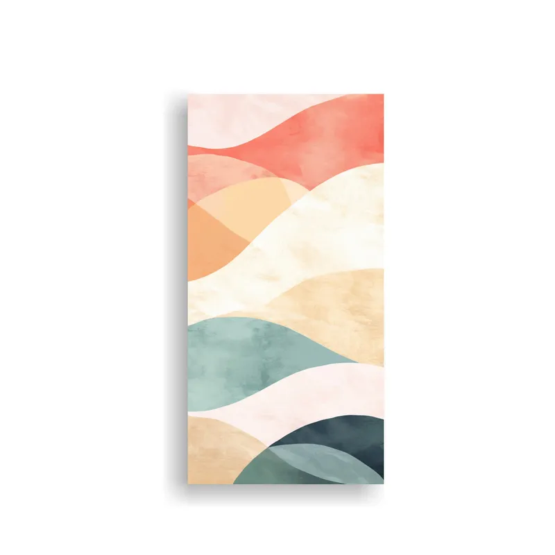 GENERICO - Pintura Acuarela Boho Minimalista Abstracta Con 20x40 Cm