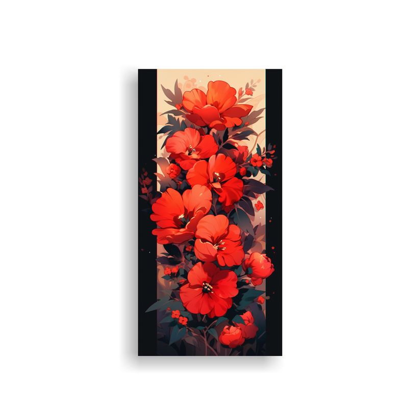 GENERICO - Combinación De Colores Rojo Y Naranja En Estilo 60x120 Cm