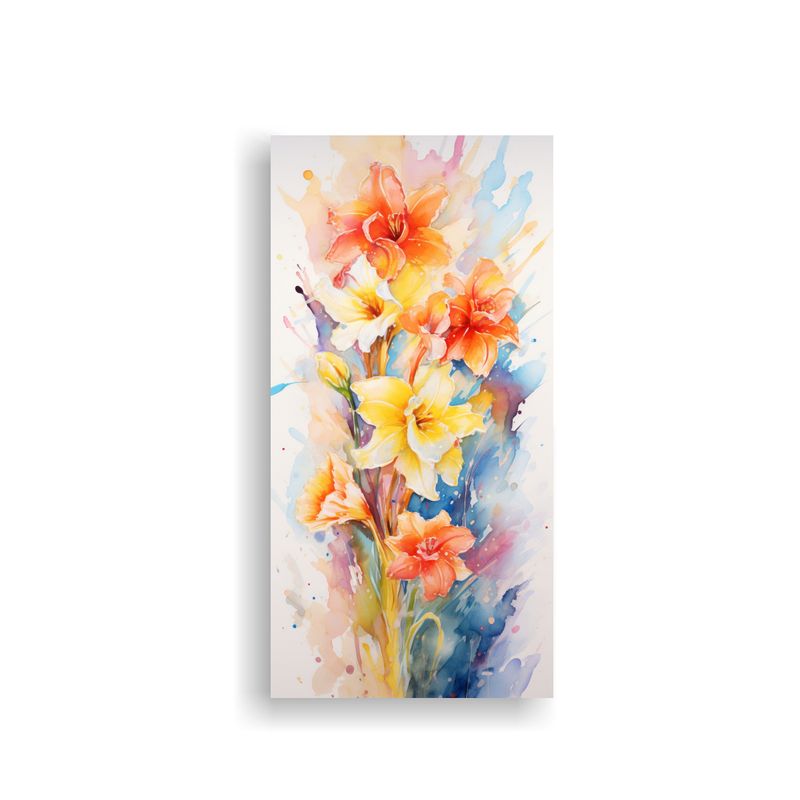 GENERICO - Cuadro Abstracto Belleza Cálida Con Narcisos Y 40x80 Cm