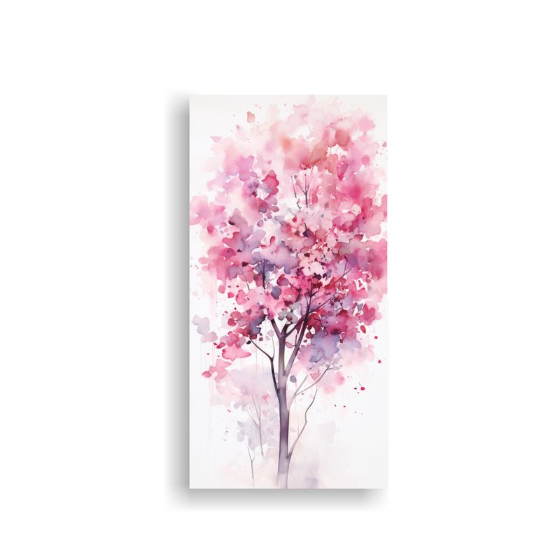 GENERICO - Cuadro Abstracto Fantasía Árbol De Eucalipto En 40x80 Cm