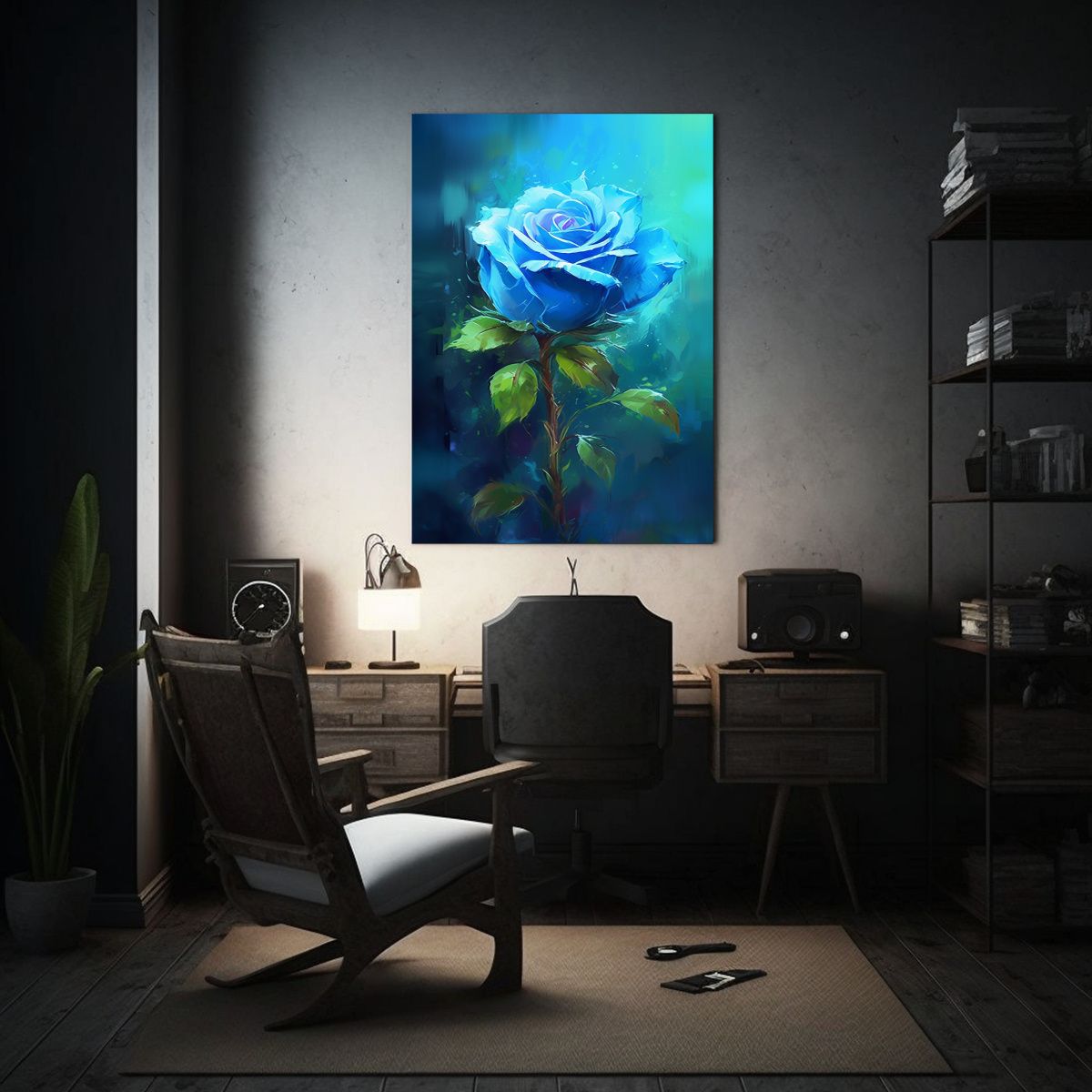 GENERICO - Lienzo De Tela Movimiento Colores Vibrantes En 80x120 Cm