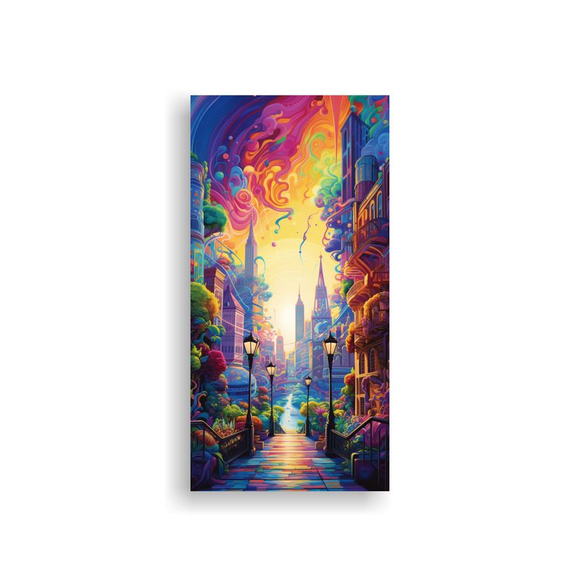 GENERICO - Pintura Floral Inspiradora En Lienzo Con Estilo 50x100 Cm