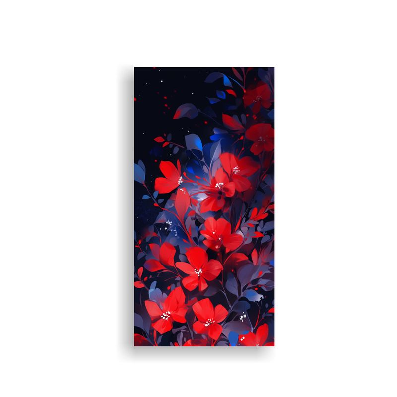 GENERICO - Lienzo Dibujo Comedor Rojo Azul Atmósfera 80x160 Cm